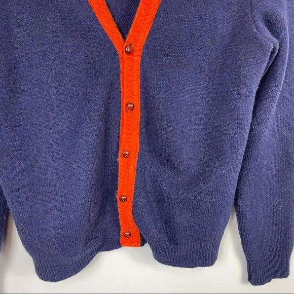 Monsieur Lacenaire mod 60’s grandpa cardigan sweater color block wool france M - Picture 10 of 16